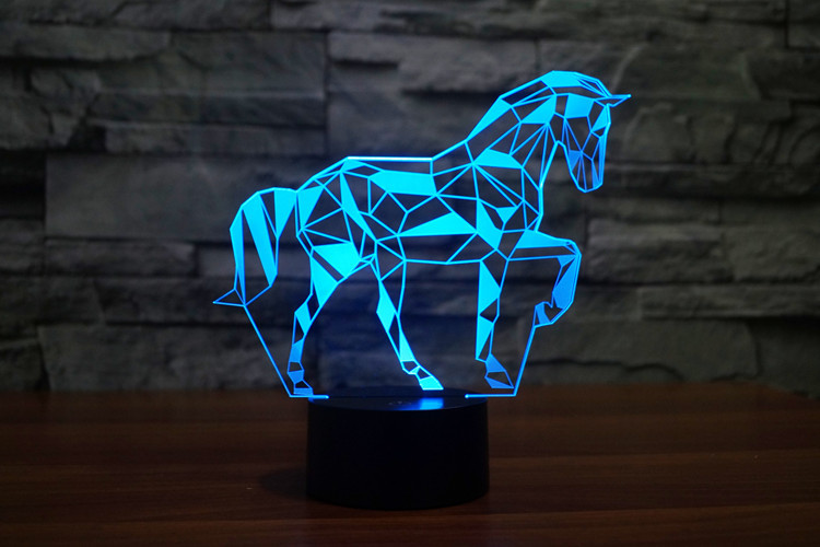 LED Pferd - Puzzle Style (mit Fernbedienung)