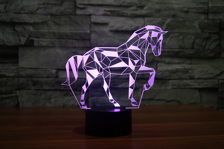 LED Pferd - Puzzle Style (mit Fernbedienung)