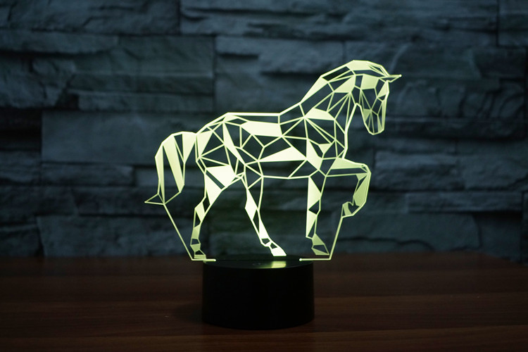 LED Pferd - Puzzle Style (mit Fernbedienung)