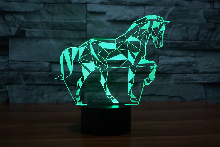 LED Pferd - Puzzle Style (mit Fernbedienung)